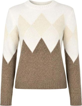 Gran Sasso Gebreide trui met ronde hals - Dames - Truien - Veelkleurig - Maat: XL