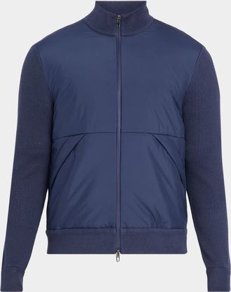 Polo Ralph Lauren Men & apos;s Cotton-Blend Insulated Zip-Front Sweater
