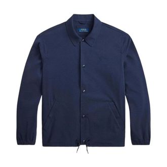 Polo Ralph Lauren Jassen, Heren, Blauw, S, Katoen, Seersucker Coach Jacket