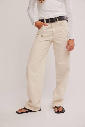 Free People Aster Straight Jean In Cream
