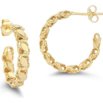 Chloe and Madison Textured Hoop Earrings in Gold at Nordstrom Rack