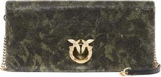 Pinko Clutch con fibbia Love Birds - - Bags - Donna - Verde - ONE SIZE