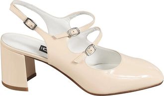 Carel Pumps, female, Beige, Size: 10 US Nude Patent Heel Pumps