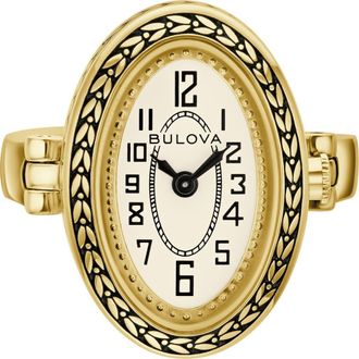Bulova Archive Series Art Deco Ring Watch, 17mm x 24mm in Gold-Tone at Nordstrom