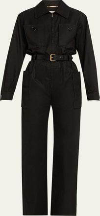 Saint Laurent Cotton Twill Cargo Pocket Jumpsuit