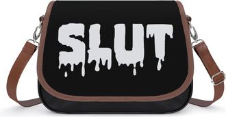 Generic Slut Dripping Small Womens Crossbody Bags Shoulder Handbag with Adjustable Strap for Travel