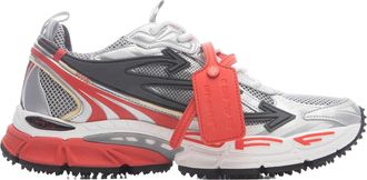 Off-white White Mesh Synthetic Leather Layered Sneakers