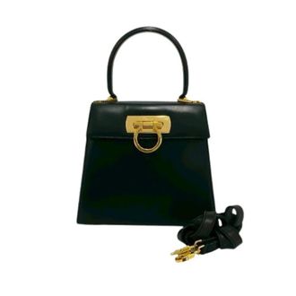 Ferragamo Pre-owned Handbags, female, Black, Size: ONE SIZE Pre-owned Leather 2way Bag