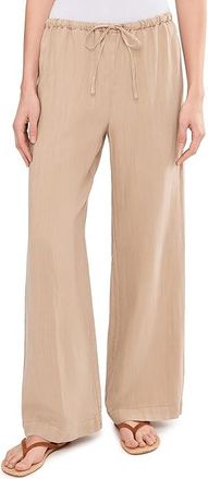 Michael Stars Marissa Drawstring Pants Womens Clothing Macadamia : LG (US 8-10), Linen/Tencel
