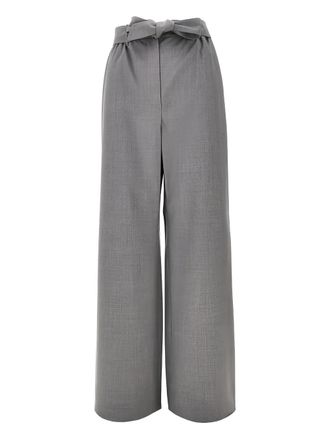 Max Mara belted trousers - women - Virgin Wool - 38 - Grey