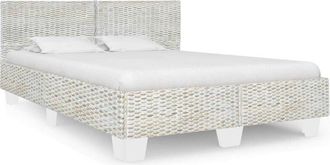 vidaXL Estructura De Cama De Rat&aacute;n Natural Gris 160x200 Cm Vidaxl