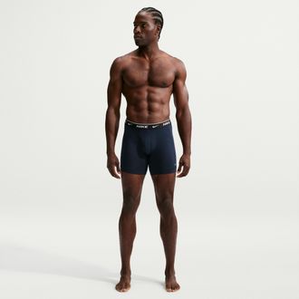 Nike Mens Essential Cotton Stretch Boxer Briefs (3-Pack) in Black | KE1276-475