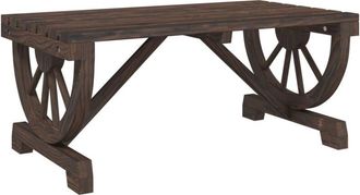 vidaXL Mesa De Centro De Jard&iacute;n Madera Maciza Abeto 90x50x40 Cm Vidaxl