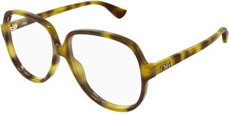 Chlo&eacute; Rechthoekige Bril - Dames - Brillen - Bruin - 59 MM - Accessoires