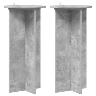 vidaXL Soporte De Plantas 2 Pcs Gris Hormig&oacute;n 40 X 40 X 80 Cm Vidaxl