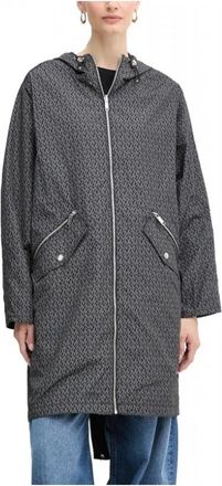 Michael Kors Reversible Signature Logo Jacket - Dames - Parka Jassen - Zwart - Xs/S - Polyester - Jassen