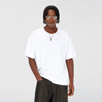 Diesel Cotton-interlock T-shirt with logo embroidery - T-Shirts - Man - White