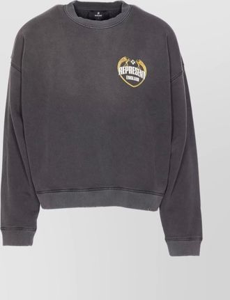 Represent cotton boxy-fit printed sweatshirt