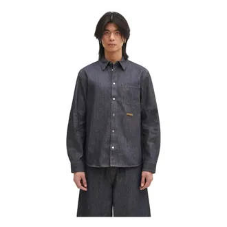 Helmut Lang Overhemden, Heren, Blauw, M, Denim, Denim Shirts
