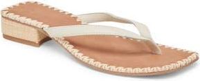Dolce Vita Barty Flip Flop in White Leather at Nordstrom Rack, Size 10