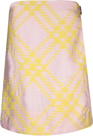Burberry Geborduurde katoenmix rok - Dames - Korte rokken - Veelkleurig - 3XS - Katoen - Rokken