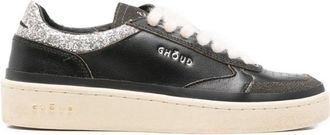 Ghoud Low-Top Black Leather Sneakers