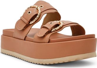 Dolce Vita Serpent Platform Slide Sandal in Cafe Smooth at Nordstrom Rack, Size 8.5