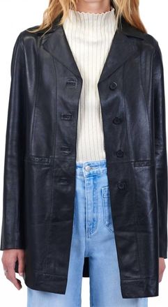 Jakett Marlene Washed Leather Jacket In Black