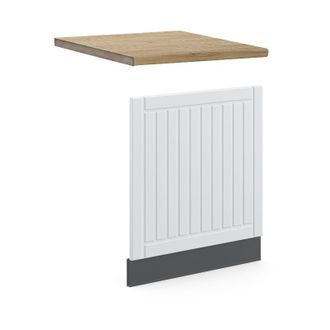 Vicco Panel Frontal Fame-line, Blanco Casa De Campo, 60 Cm, Et Roble