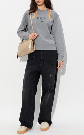 Maison Margiela Sweatshirt With Print, Womens, Grey