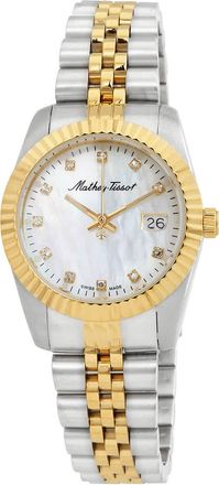 Mathey-Tissot Mathy III MOP Quartz White Dial Ladies Watch D910BI