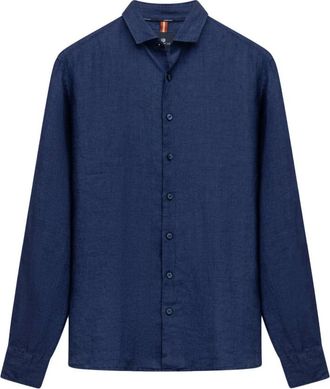 State of Art Heren, Overhemden, Blauw, Maat: XL Linnen