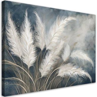Artgeist Quadro su tela, Erba della Pampa botanica - 90x60