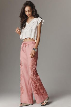 Maeve The Brooklin Embroidered Track Pants by Maeve