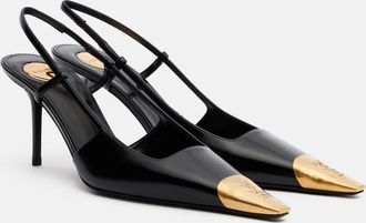 Saint Laurent Jeanne 75 leather slingback pumps