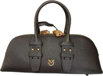 Pinko Bowling Bag - Dames - Handtassen - Bruin - ONE Size - Katoen - Tassen