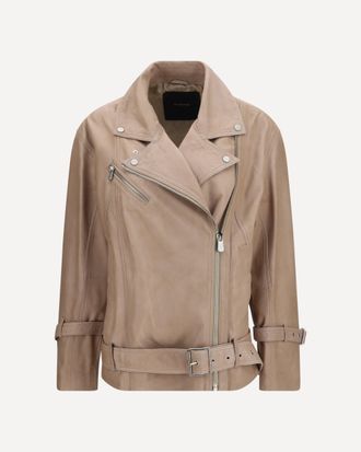 Pinko Leather biker Jacket Female 36