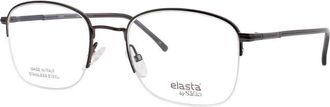 Elasta Mens Gunmetal Oval Eyeglass Frames E 7242