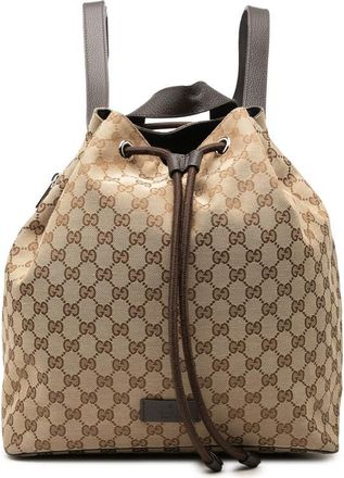 Gucci Pre-owned Gucci GG Canvas Drawstring Backpack Unisex 8F5499NPKL9JYTN7