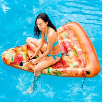 Trade Shop Trade Shop - Materassino Gonfiabile Stampa Realistica Pizza Intex Mare Piscina 145x175cm