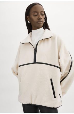 LaMarque Helsa | Polar Fleece Pullover in Ivory at Nordstrom, Size Xx-Small