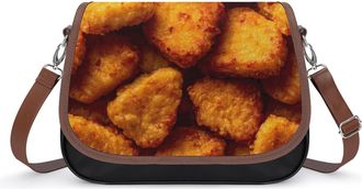 Generic Chicken Nuggets Small Womens Crossbody Bags Shoulder Handbag with Adjustable Strap for Travel