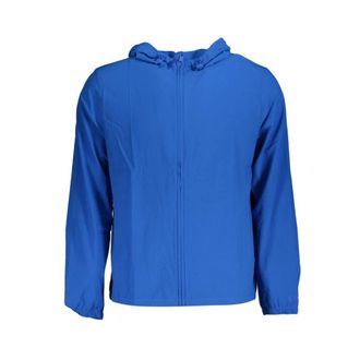 Calvin Klein Light Jackets, male, Blue, L, Sporty Hooded Jacket in Bright Blue