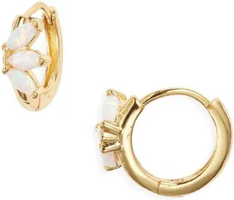 CHILD OF WILD Opal Arc Huggie Hoop Earrings in Gold at Nordstrom