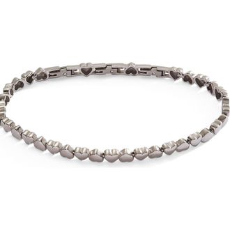 Alex and Ani Heart Tennis Bracelet in Silver at Nordstrom