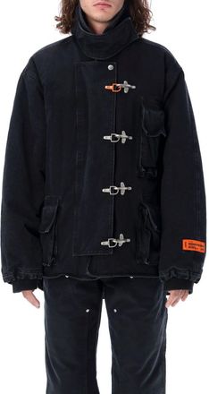 Heron Preston Black Mock Collar Jacket