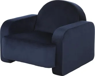 Maisons du monde Sill&oacute;n profesional de terciopelo azul oscuro