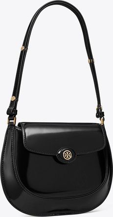 Tory Burch Womens Robinson Spazzolato Small Flap Bag, One Size