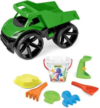 OEM Volquete Maximus Verde + Juego De Arena De 7 Piezas 64012