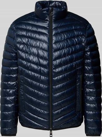 Tom Tailor Regular Fit Steppjacke mit Mesh-Details in Dunkelblau, Größe XXXL